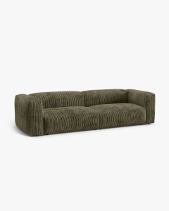 CANAPEA CU 4 LOCURI, MARTINA, VERDE MUSCHI, 320 CM, CU TAPITERIE DIN TEXTIL CORDOI TILIA, MICADONI - Img 2