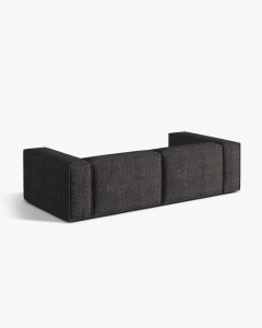 CANAPEA CU 4 LOCURI, NURIA GRI ANTRACIT, 250X110 CM, TAPITAT CU TAPITERIE DIN TEXTIL BOUCLE MONET, MICADONI - Img 3