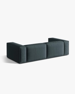 CANAPEA CU 4 LOCURI, NURIA PETROL INCHIS, 250X110 CM, TAPITAT CU TAPITERIE DIN TEXTIL STRUCTURAT LIBERTY, MICADONI - Img 3