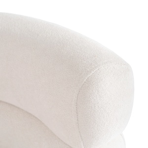 CANAPEA DEOSEBITA 137CM, ARTIM MEBLE, MATERIAL TEXTIL( BOUCLE) SI SUPORT METALIC, CULOARE CREM/AURIU, STIL MODERN - Img 6