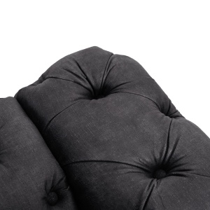 CANAPEA DEOSEBITA 3 LOCURI, ARTIM MEBLE, MATERIAL TEXTIL( CATIFEA) SI SUPORT METALIC, CULOARE NEAGRA/AURIU, STIL MODERN - Img 6