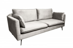CANAPEA DIN CATIFEA ARGINTIE FAMOUS 39023 DESIGN MODERN - Img 3