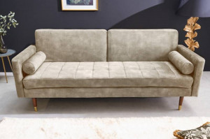 CANAPEA EXTENSIBILA, 195CM, CATIFEA DE CULOAREA SAMPANIEI, ARTIM GROUP SELECTION - Img 1