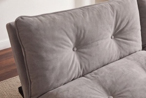CANAPEA EXTENSIBILA COCO 190CM, 3 LOCURI, REALIZATA DIN LEMN SI CATIFEA, DE CULOARE BEJ, ARTIM GROUP - Img 6