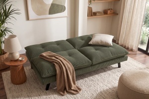 CANAPEA EXTENSIBILA COCO 190CM, 3 LOCURI, REALIZATA DIN LEMN SI CATIFEA RAIAT, DE CULOARE VERDE, ARTIM GROUP SELECTION - Img 6