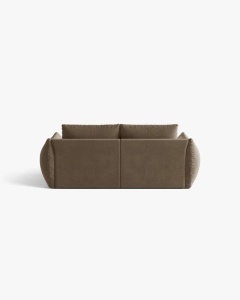 CANAPEA EXTENSIBILA CU 3 LOCURI, BLOOM, 232 CM, MARO DESCHIS, CU TAPITERIE DIN TEXTIL CATIFEA CASINO, MICADONI - Img 3