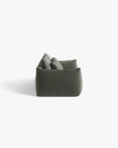 CANAPEA EXTENSIBILA CU 3 LOCURI, BLOOM, 232 CM, VERDE MUSCHI, CU TAPITERIE DIN TEXTIL STRUCTURAT WIND, MICADONI - Img 3
