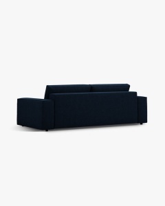 CANAPEA EXTENSIBILA CU 3 LOCURI, JODIE, 107X472 CM, ADANCIME SCAUN 62 CM, ALBASTRU INCHIS, TAPITAT CU TAPITERIE DIN TEXTIL BOUCLE BALOO, MICADONI - Img 4
