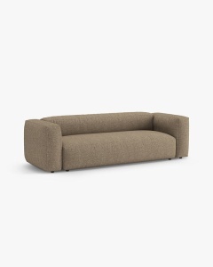 CANAPEA EXTENSIBILA, CU 3 LOCURI, MARTINA, CAPPUCCINO, 264 CM, CU TAPITERIE DIN TEXTIL BOUCLE MONET, MICADONI - Img 2