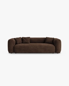 CANAPEA EXTENSIBILA, CU 3 LOCURI, MARTINA, CIOCOLATIU, 264 CM, CU TAPITERIE DIN TEXTIL CATIFEA VOGUE, MICADONI