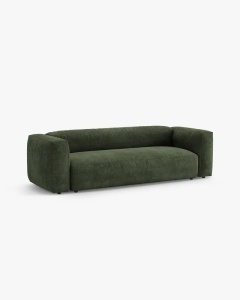 CANAPEA EXTENSIBILA, CU 3 LOCURI, MARTINA, VERDE, 264 CM, CU TAPITERIE DIN TEXTIL CATIFEA VOGUE, MICADONI - Img 2
