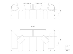 CANAPEA EXTENSIBILA, DAISY, DIVERSE CULORI, MATERIAL TEXTIL BOUCLE, ARTIM GROUP COLLECTION - Img 6