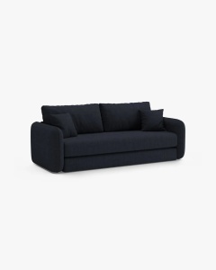 CANAPEA EXTENSIBILA DORMI, ALBASTRU ROYAL, 225X94 CM, TAPITAT CU TAPITERIE DIN TEXTIL STRUCTURAT MOLYBDEN, MICADONI - Img 3