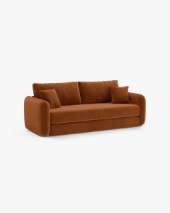 CANAPEA EXTENSIBILA DORMI, CARAMIZIU, 225X94 CM, TAPITAT CU TAPITERIE DIN TEXTIL CATIFEA SALVADOR, MICADONI - Img 3
