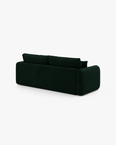 CANAPEA EXTENSIBILA DORMI, VERDE SMARALD, 225X94 CM, TAPITAT CU TAPITERIE DIN TEXTIL CATIFEA SALVADOR, MICADONI - Img 6