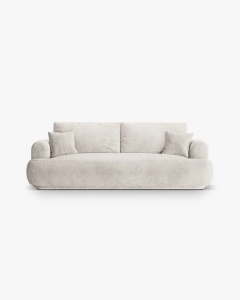 CANAPEA EXTENSIBILA ELLA, BEJ, 253X108 CM, TAPITAT CU TAPITERIE DIN TEXTIL STRUCTURAT SORELLA, MICADONI