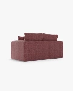 CANAPEA EXTENSIBILA LIDO, ROSU, 158X69 CM, TAPITAT CU TAPITERIE DIN TEXTIL STRUCTURAT BALTIMORE, MICADONI - Img 3