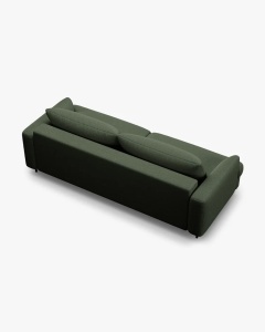 CANAPEA EXTENSIBILA NAOMI, CU 3 LOCURI, VERDE MUSCHI, 233X110 CM, TAPITAT CU TAPITERIE DIN TEXTIL STRUCTURAT LIBERTY, MICADONI - Img 4