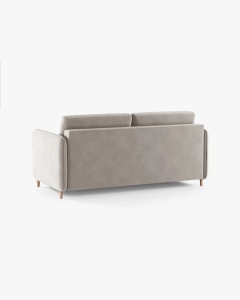 CANAPEA EXTENSIBILA SIMO, BEJ, 225X94 CM, TAPITAT CU TAPITERIE DIN TEXTIL CATIFEA SALVADOR, MICADONI - Img 5