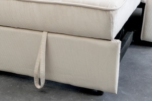 CANAPEA EXTENSIBILA, SMART 180CM, 2 LOCURI, CATIFEA BEJ RAIAT, ARTIM GROUP SELECTION - Img 2