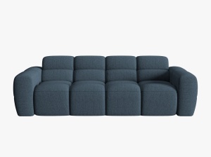 CANAPEA LISA, 4 LOCURI, 265 CM, ALBASTRU INCHIS 77, TAPITERIE DIN STOFA, DESIGN DEOSEBIT - Img 2