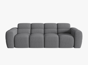 CANAPEA LISA, 4 LOCURI, 265 CM, GRI INCHIS 89, TAPITERIE DIN STOFA, DESIGN DEOSEBIT - Img 2