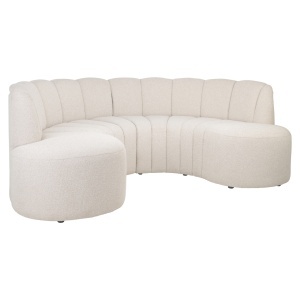 CANAPEA LIVING LANDMARK 250CM, DIN METAL, LEMN SI TEXTIL, DE CULOARE BEJ, DESIGN MODERN - Img 2