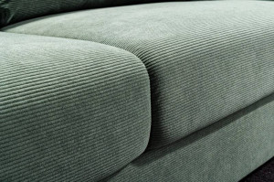 CANAPEA, LOUNGER 220CM, STRUCTURA DE LEMN SI STOFA, VERDE/NEGRU, COD 43758, MODEL DEOSEBIT - Img 4