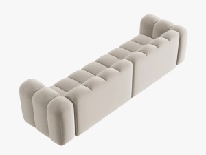 CANAPEA LUPIN, 4 LOCURI, 288 CM, BEJ 1, TAPITERIE DIN CATIFEA, DESIGN DEOSEBIT - Img 3