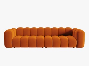 CANAPEA LUPIN, 4 LOCURI, 288 CM, SCORTISOARA 14, TAPITERIE DIN CATIFEA, DESIGN DEOSEBIT - Img 1