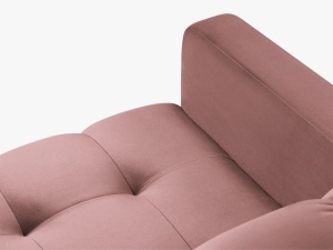 CANAPEA MAMAIA, 3 LOCURI, 177 CM, ROZ 52/AURIU, TAPITERIE DIN CATIFEA, DESIGN DEOSEBIT - Img 5