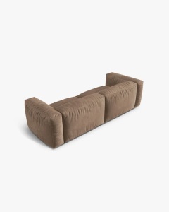 CANAPEA MARTINA, CU 3 LOCURI, BEJ INCHIS, 244 CM, CU TAPITERIE DIN TEXTIL CATIFEA VOGUE, MICADONI - Img 3