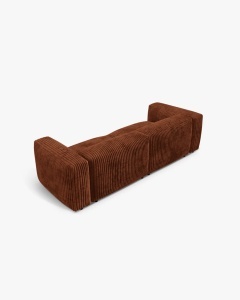 CANAPEA MARTINA, CU 3 LOCURI, CARAMIZIU, 244 CM, CU TAPITERIE DIN TEXTIL CORDOI TILIA, MICADONI - Img 3