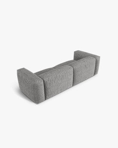 CANAPEA MARTINA, CU 3 LOCURI, GRI GRAFIT, 244 CM, CU TAPITERIE DIN TEXTIL BOUCLE MONET, MICADONI - Img 3