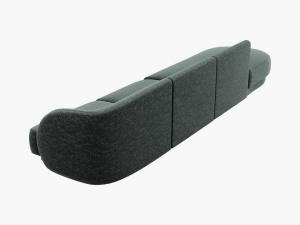 CANAPEA MILEY STANGA, 4 LOCURI, 325 CM, VERDE 78, TAPITERIE CHENILLE, DESIGN DEOSEBIT - Img 3
