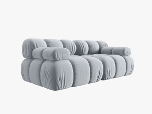 CANAPEA MODULARA BELLIS, 2 LOCURI, 188 CM, ALBASTRU DESCHIS 80, TAPITERIE DIN CATIFEA, DESIGN DEOSEBIT - Img 5