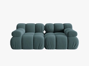 CANAPEA MODULARA BELLIS, 2 LOCURI, 188 CM, VERDE PETROL 87, TAPITERIE DIN CATIFEA, DESIGN DEOSEBIT - Img 3