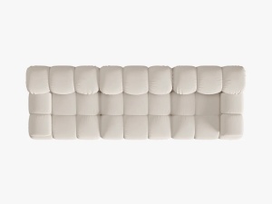 CANAPEA MODULARA BELLIS, 3 LOCURI, 282 CM, BEJ DESCHIS 23, TAPITERIE DIN CATIFEA 3D, DESIGN DEOSEBIT - Img 3