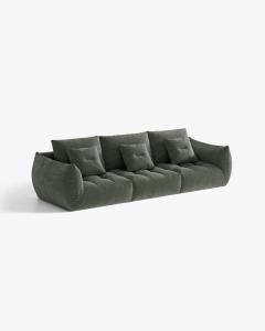 CANAPEA MODULARA, CU 4 LOCURI, BLOOM, 232 CM, VERDE MUSCHI, CU TAPITERIE DIN TEXTIL STRUCTURAT WIND, MICADONI - Img 2
