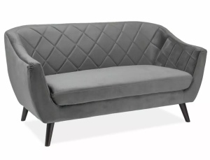 CANAPEA MOLLY 2, GRI BLUVEL 14/WENGE, TAPITERIE DIN CATIFEA SI PICIOARE DIN LEMN