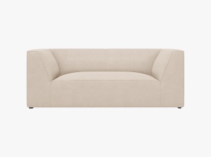 CANAPEA RUBY, CU 2 LOCURI, BEJ DESCHIS, CU TAPITERIE DIN TEXTIL STRUCTURAT OTTAWA, MICADONI