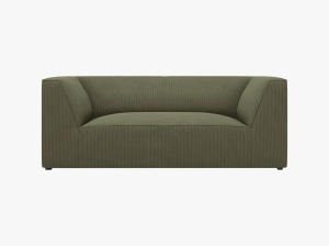 CANAPEA RUBY, CU 2 LOCURI, VERDE, CU TAPITERIE DIN CATIFEA REIATA MATA, MICADONI