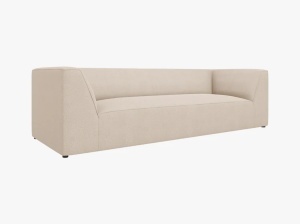 CANAPEA RUBY, CU 3 LOCURI, BEJ DESCHIS, CU TAPITERIE DIN TEXTIL STRUCTURAT OTTAWA, MICADONI - Img 2