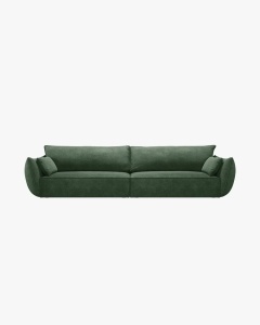 CANAPEA SPATIOASA SI CONFORTABILA KAELLE, 248 CM, CU 4 LOCURI, VERDE SMARALD, CU TAPITERIE DIN TEXTIL CHENILLE OVER THE HORIZON, MICADONI