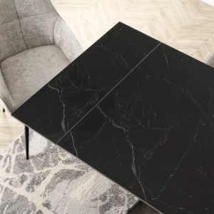 CEL MAI MIC PRET!!!MASA EXTENSIBILA 160-220CM, ARTIM MEBLE, REALIZATA DIN METAL SI CERAMICA, CULOARE MARMURA NEAGRA/NEGRU, STIL MODERN - Img 4