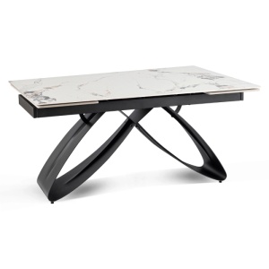 CEL MAI MIC PRET!!!MASA EXTENSIBILA 160-240CM, ARTIM MEBLE, REALIZATA DIN METAL SI CERAMICA, CULOARE MARMURA ALBA/NEGRU, STIL MODERN - Img 9