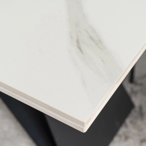 CEL MAI MIC PRET!!!MASA EXTENSIBILA 160-240CM, ARTIM MEBLE, REALIZATA DIN METAL SI CERAMICA, CULOARE MARMURA ALBA/NEGRU, STIL MODERN - Img 6