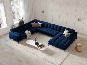 COLATR MAMAIA, CU 7 LOCURI, PE STANGA, ALBASTRU ROYAL BLUVEL 86, CU TAPITERIE DIN CATIFEA, MICADONI