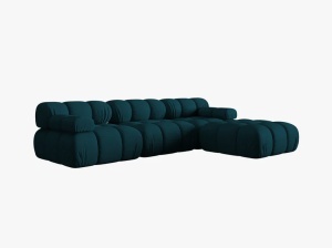 COLTAR BELLIS, CU 4 LOCURI, ALBASTRU MARIN, CU TAPITERIE DIN TEXTIL 3D SONIC, MICADONI - Img 2