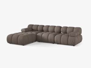 COLTAR BELLIS, CU 4 LOCURI, CAPPUCCINO, CU TAPITERIE DIN TEXTIL STRUCTURAT LIBERTY, MICADONI - Img 2